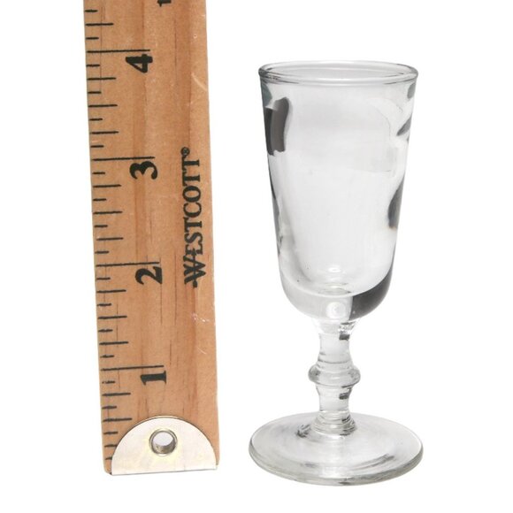 Vintage Steube Style Sherry Shot Glasses Footed Crystal Clear Set of 8 Holidays - Picture 9 of 11